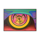 Custom Vintage Auto Psychedelic Wheel Pop Art Gallery Canvas Wraps, Horizontal Wood Frame - POPvault