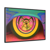 Custom Vintage Auto Psychedelic Wheel Pop Art Gallery Canvas Wraps, Horizontal Wood Frame - POPvault