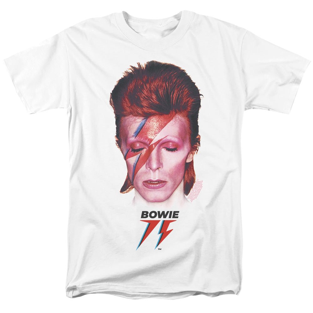 David Bowie Aladdin Sane 75 Mens T Shirt White Officially Licensed - POPvault