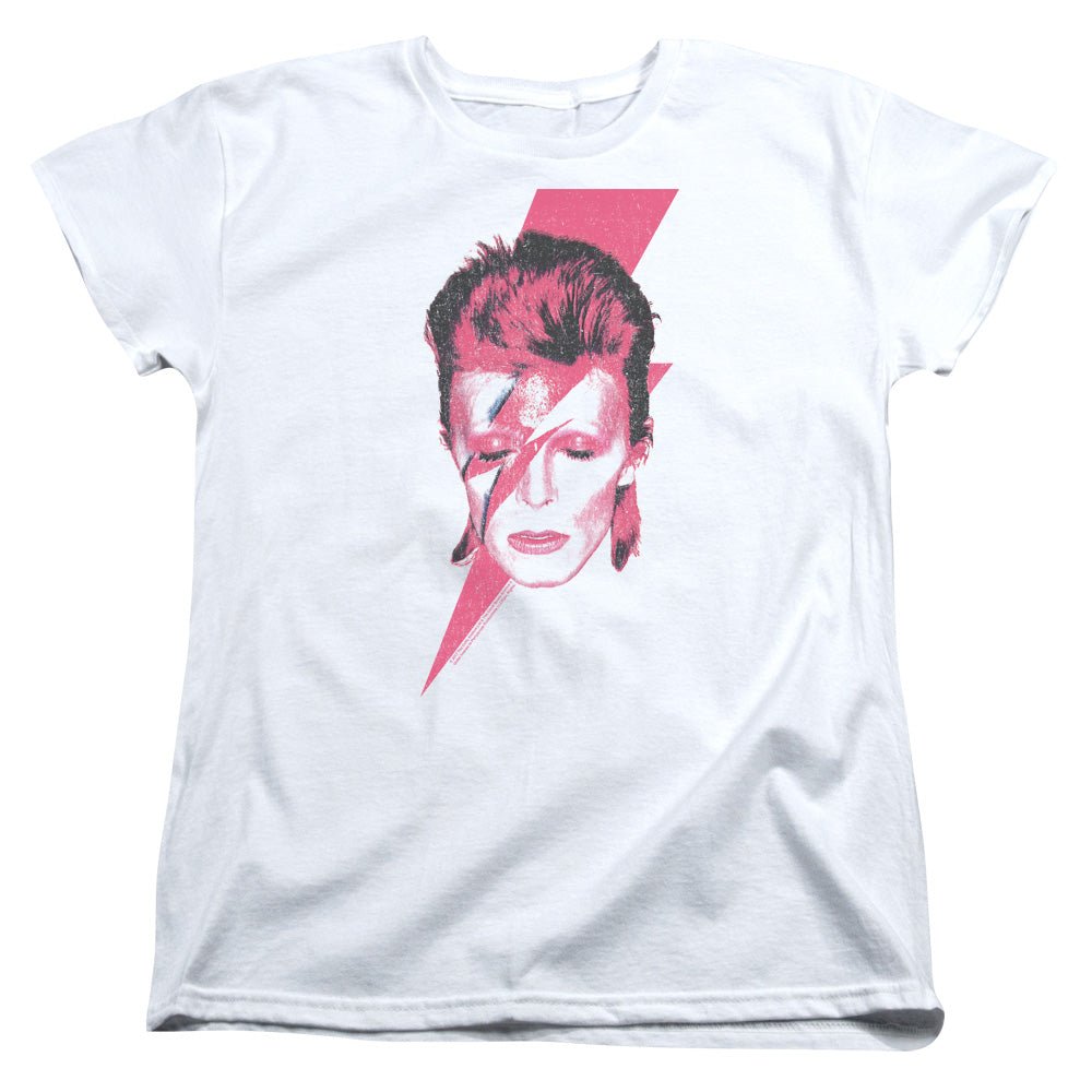 David Bowie Aladdin Sane Womens T Shirt White - POPvault