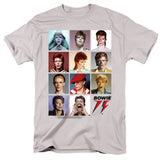 David Bowie Bowie Through The Ages Mens T Shirt Silver Officially Licensed - POPvault