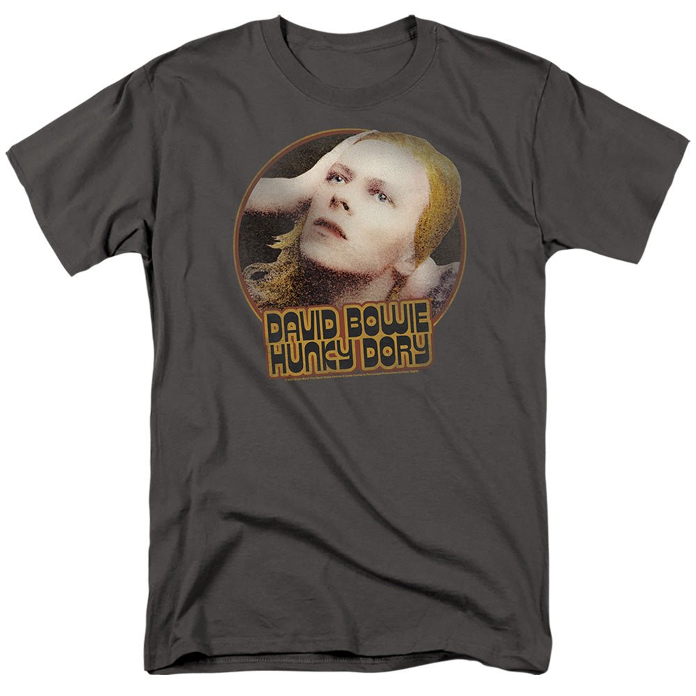 David Bowie Hunky Dory Circle Mens T Shirt Charcoal Officially Licensed - POPvault