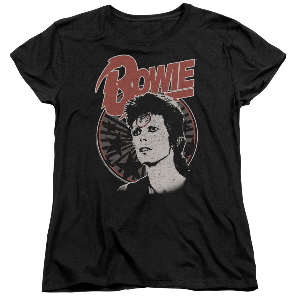 David Bowie Space Oddity Womens T Shirt Black - POPvault
