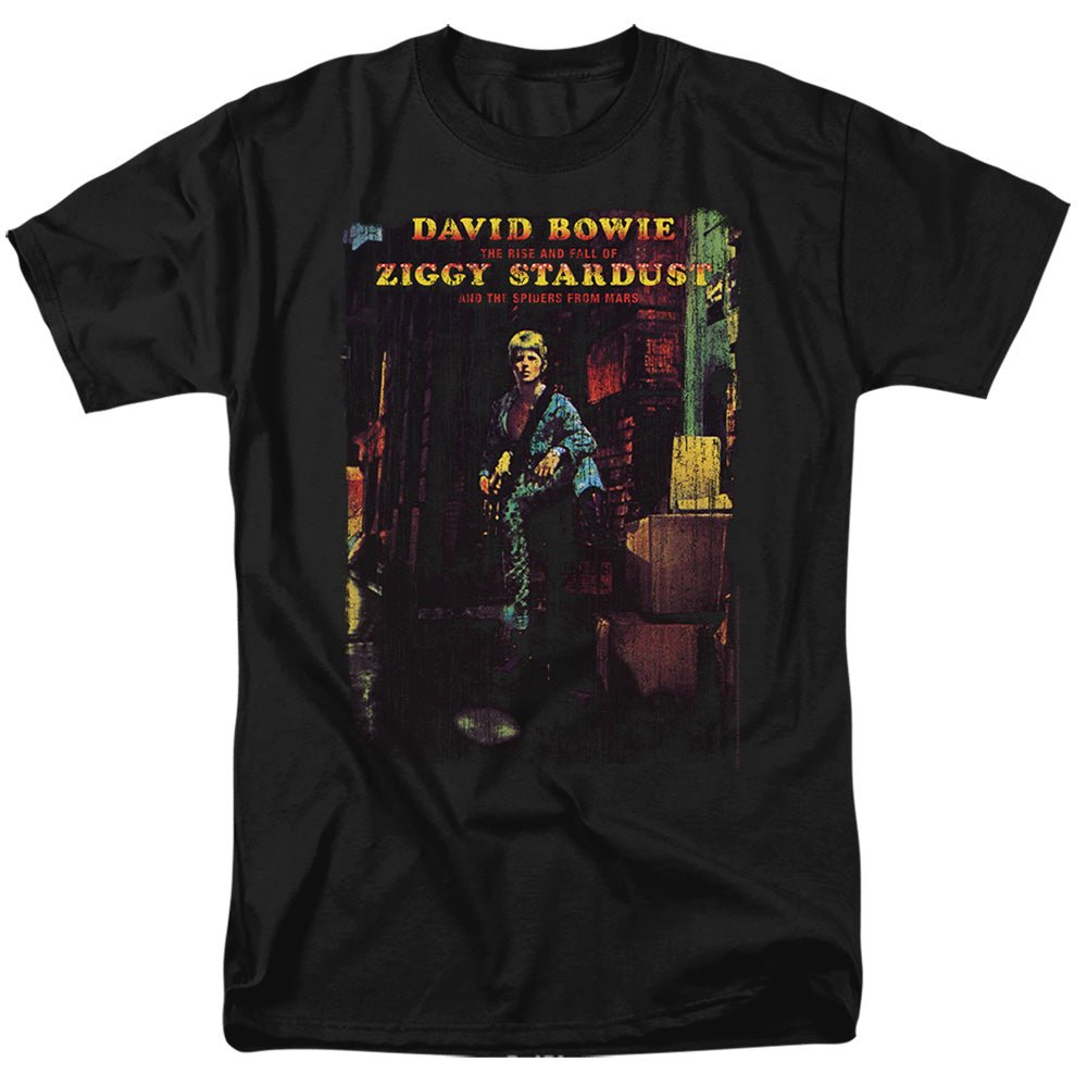 David Bowie Ziggy Stardust Album Mens T Shirt Black Officially Licensed - POPvault