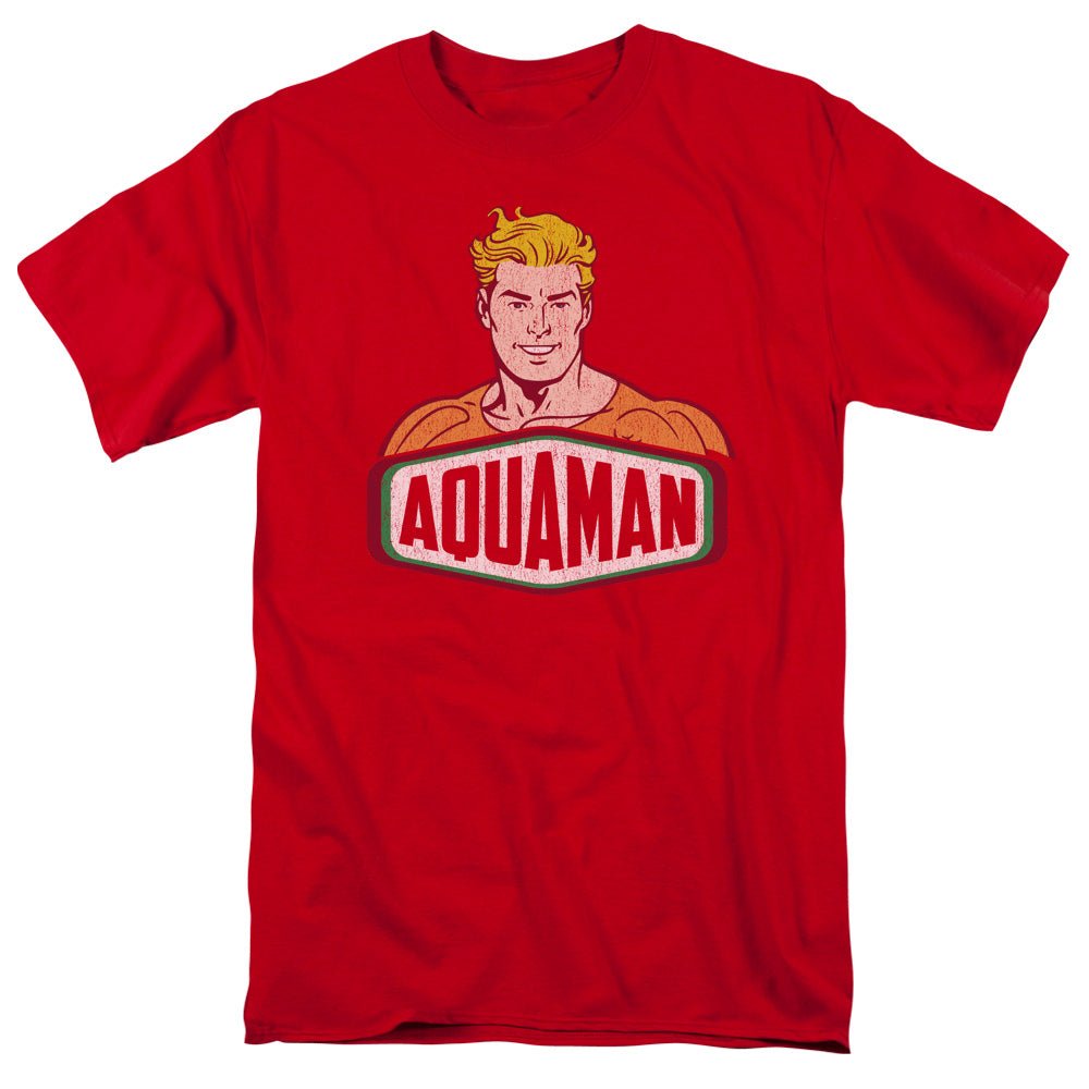 DC Comics Aquaman Sign Mens T Shirt Red Officially Licensed - POPvault