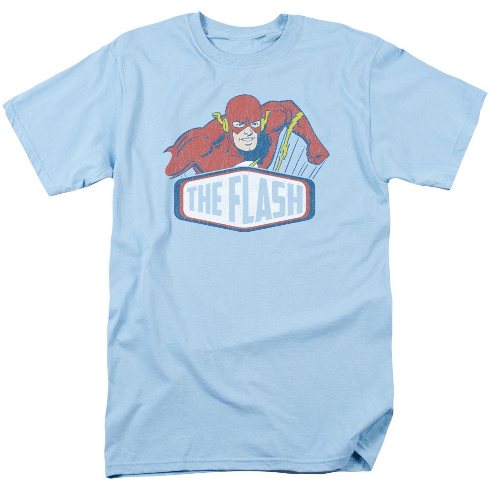 DC Comics Flash Flash Sign Mens T Shirt Light Blue Officially Licensed - POPvault