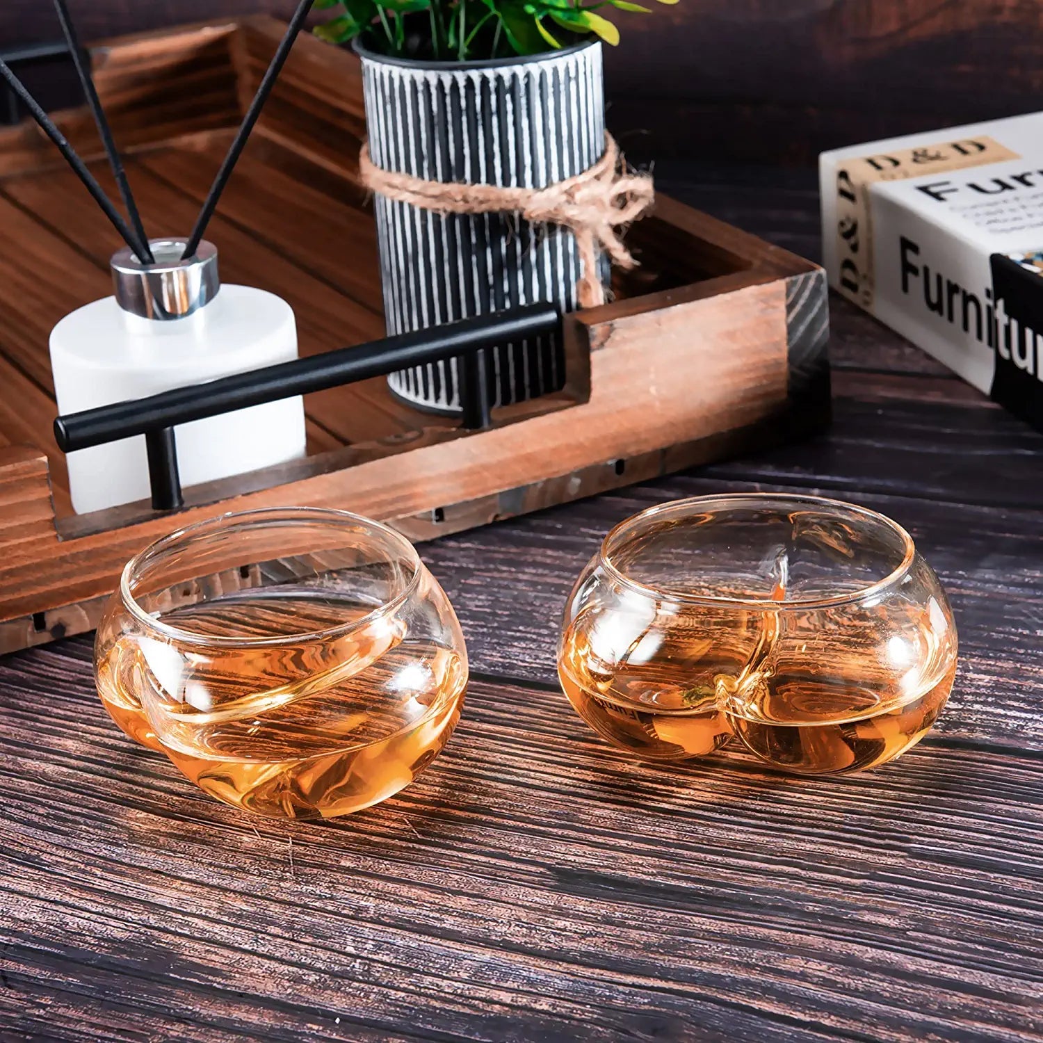 Deez Nuts Wine & Whiskey Glasses 7 oz. Stemless Butt Shaped Glasses (Set of 2) - POPvault