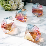 Diamond Shaped Iridescent Whiskey Or Wine 10 Oz. Glasses (Set Of 4) - POPvault
