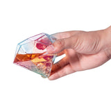 Diamond Shaped Iridescent Whiskey Or Wine 10 Oz. Glasses (Set Of 4) - POPvault