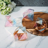 Diamond Shaped Iridescent Whiskey Or Wine 10 Oz. Glasses (Set Of 4) - POPvault