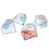Diamond Shaped Iridescent Whiskey Or Wine 10 Oz. Glasses (Set Of 4) - POPvault