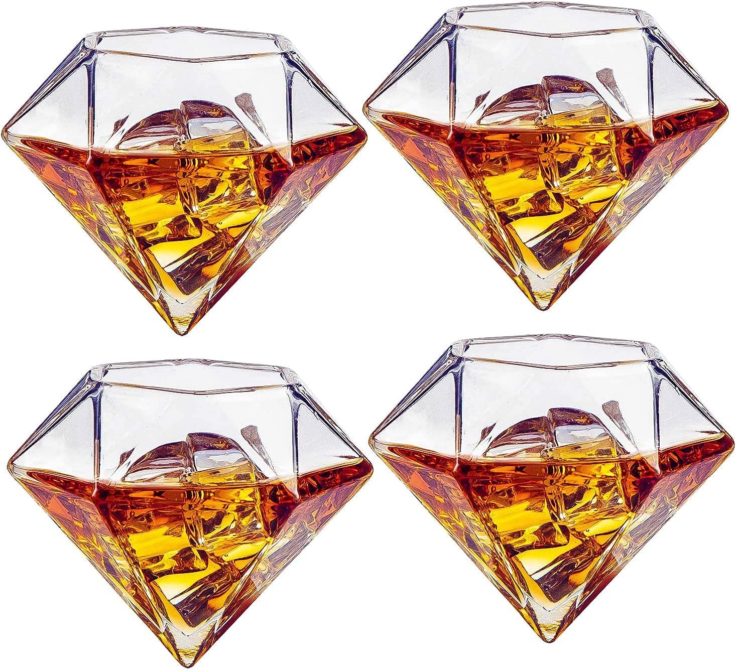 Diamond Whiskey 750 ml Decanter Set With 2 Diamond Glasses - POPvault