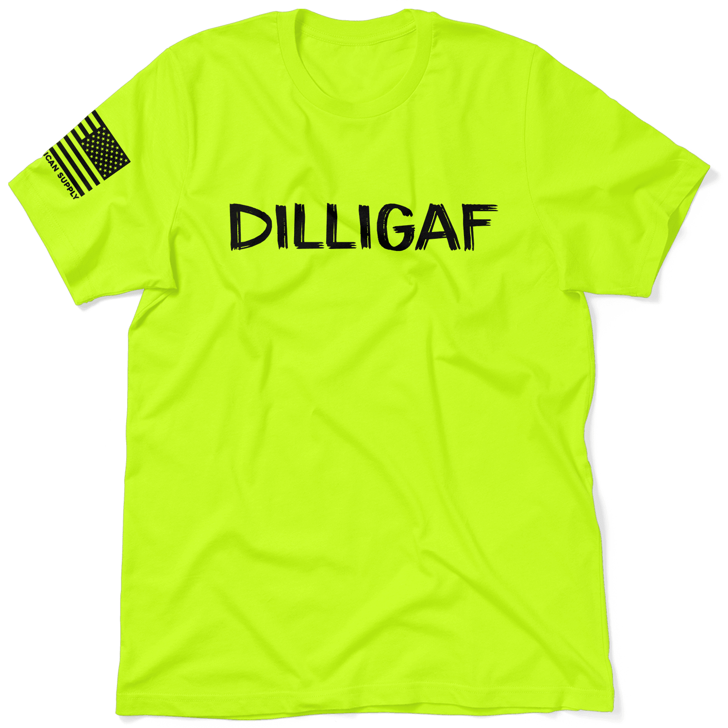 DILLIGAF - Safety Yellow T-Shirt - POPvault