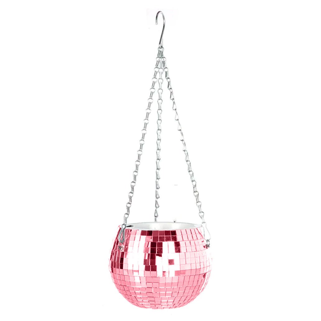 Disco Mirror Ball Planter - Pink - POPvault