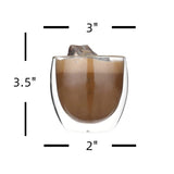 Double Wall Glass Coffee Mugs Cups - 8.5oz/12oz - POPvault