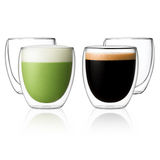 Double Wall Glass Coffee Mugs Cups - 8.5oz/12oz - POPvault