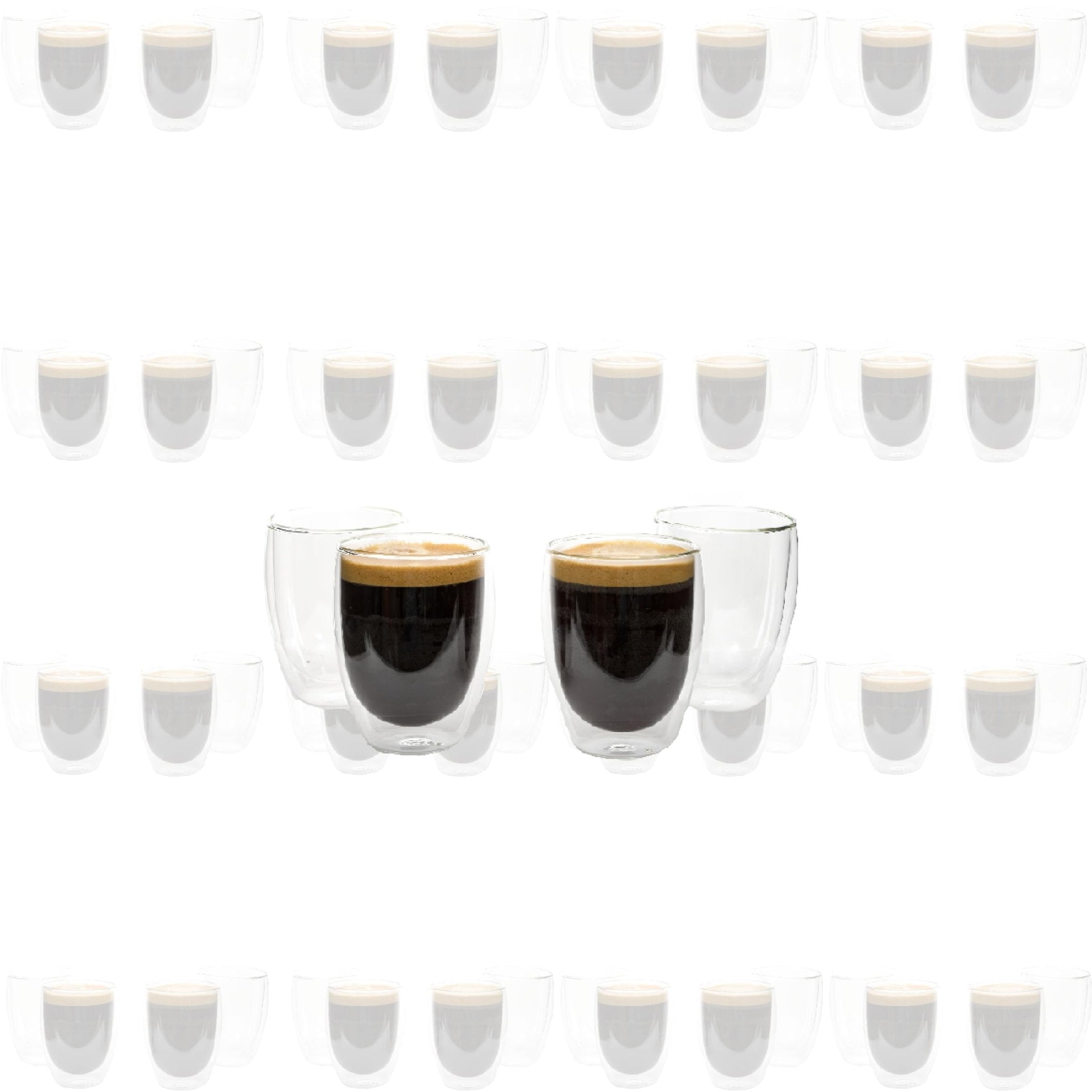Double Wall Glass Coffee Mugs Cups - 8.5oz/12oz - POPvault