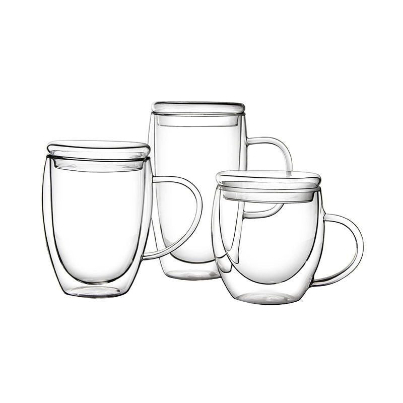 Double Wall Glass Mug with Glass or Bamboo Lid - POPvault