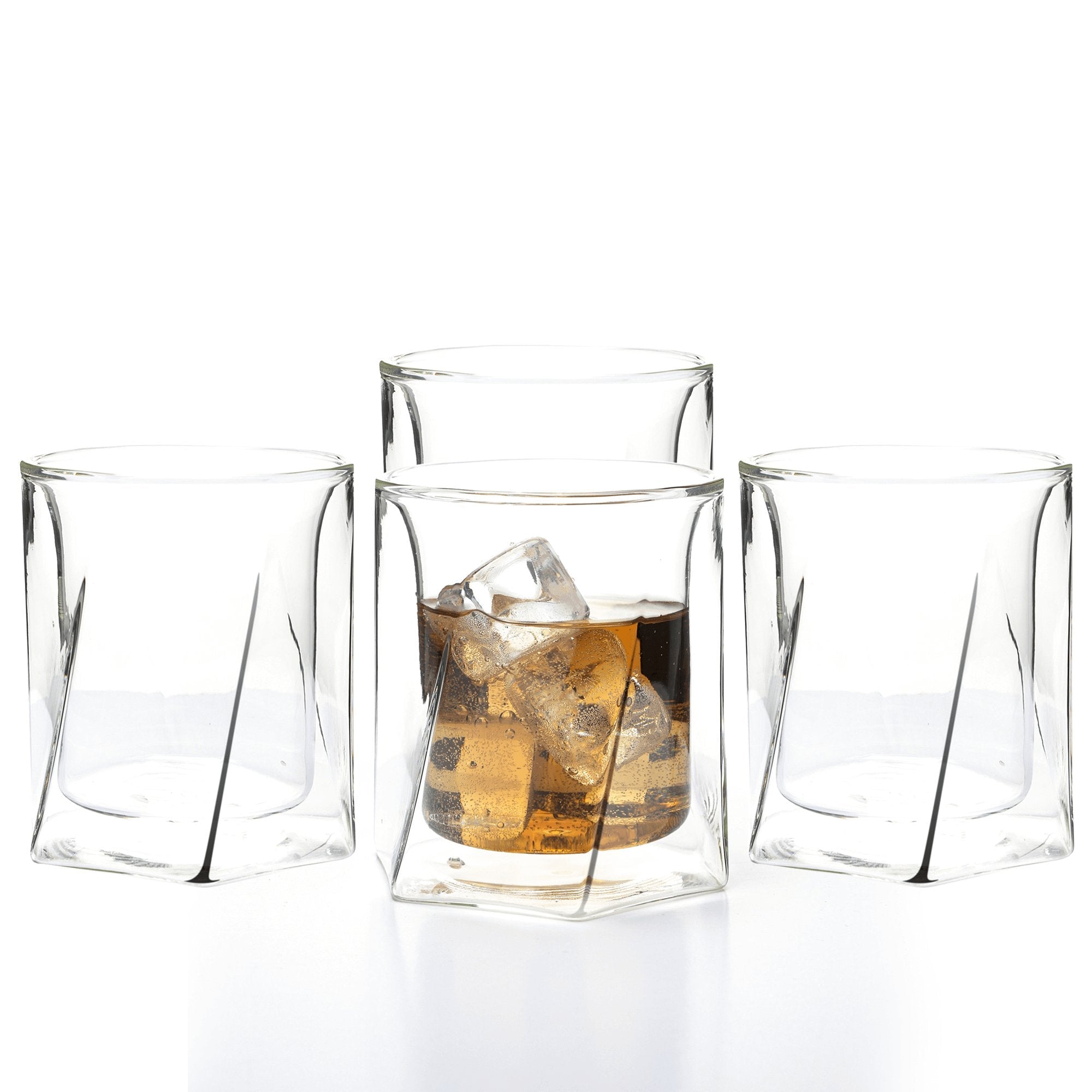 Double Wall Hexagon Whiskey Glasses - 10oz - POPvault
