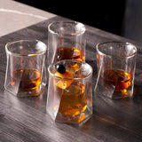 Double Wall Hexagon Whiskey Glasses - 10oz - POPvault