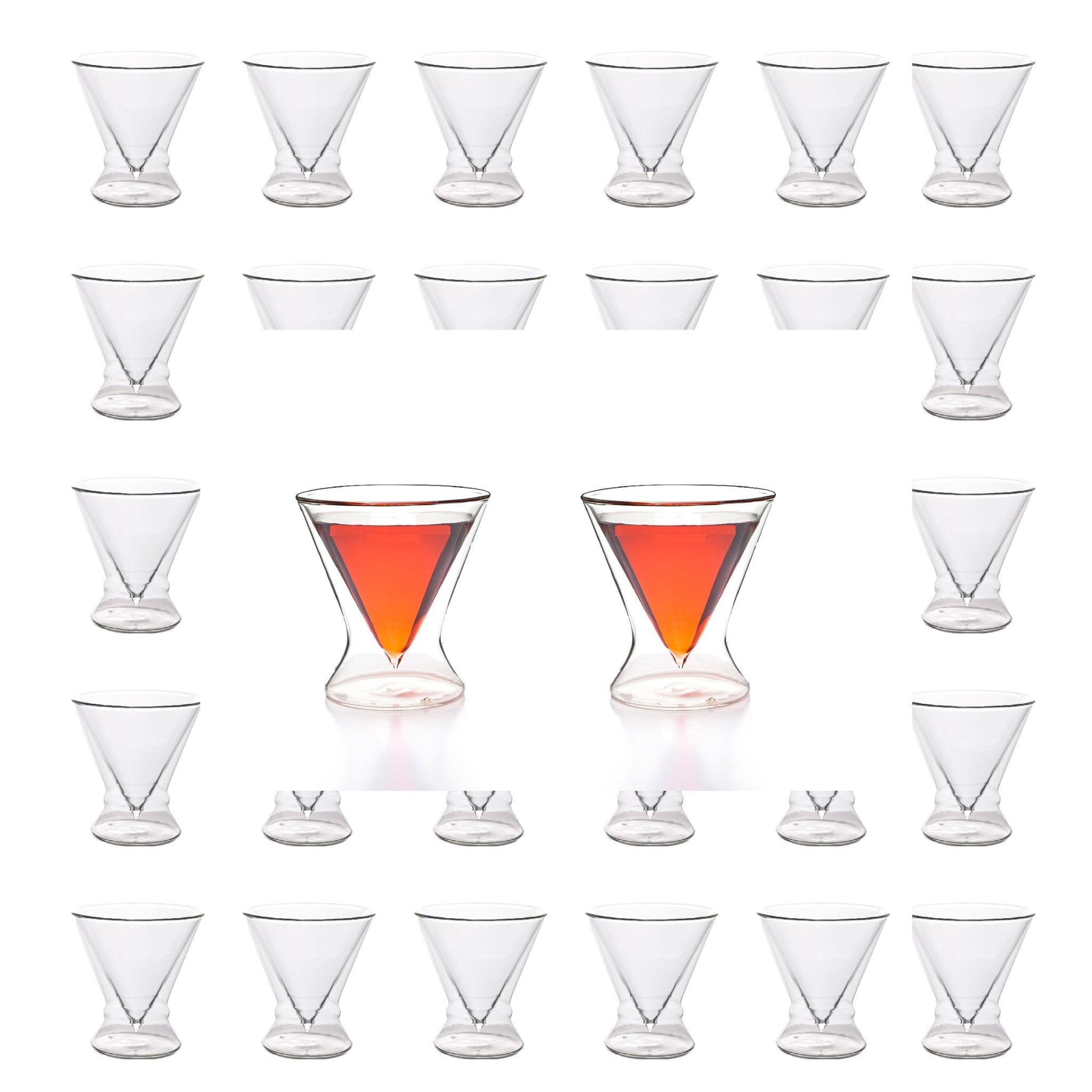 Double - Walled Stemless Martini Glasses - 8oz - POPvault