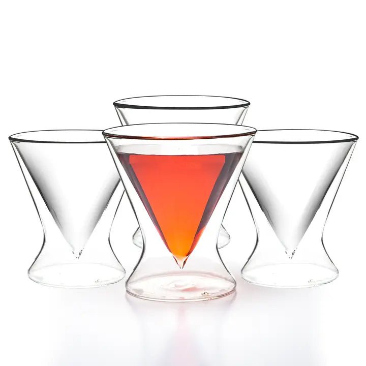 Double - Walled Stemless Martini Glasses - 8oz - POPvault