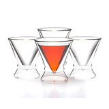 Double - Walled Stemless Martini Glasses - 8oz - POPvault