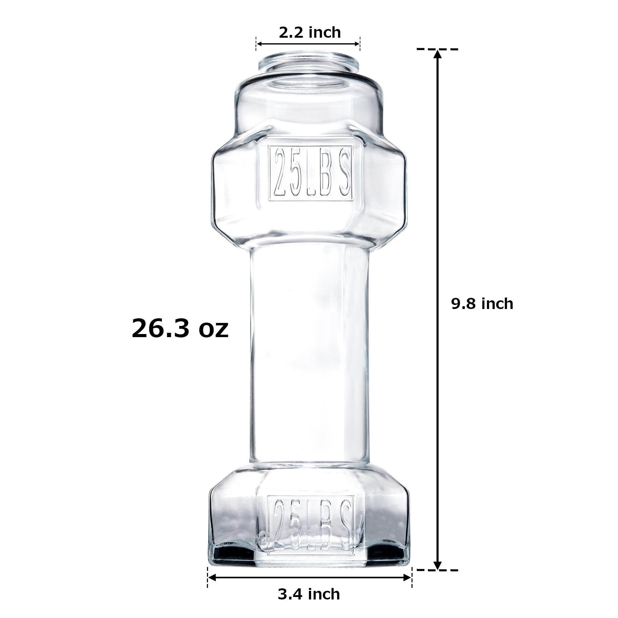 Dumbbell Beer 26 Oz. Glass Single - POPvault