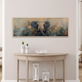 Elephant In Bloom Wall Art - Moody Canvas Art - POPvault