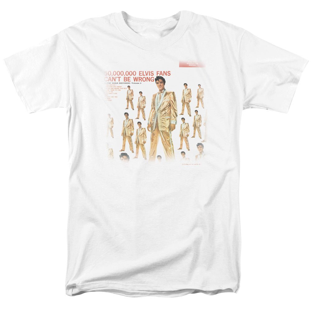 Elvis Presley 50 Million Fans Mens T Shirt White Officially Licensed - POPvault