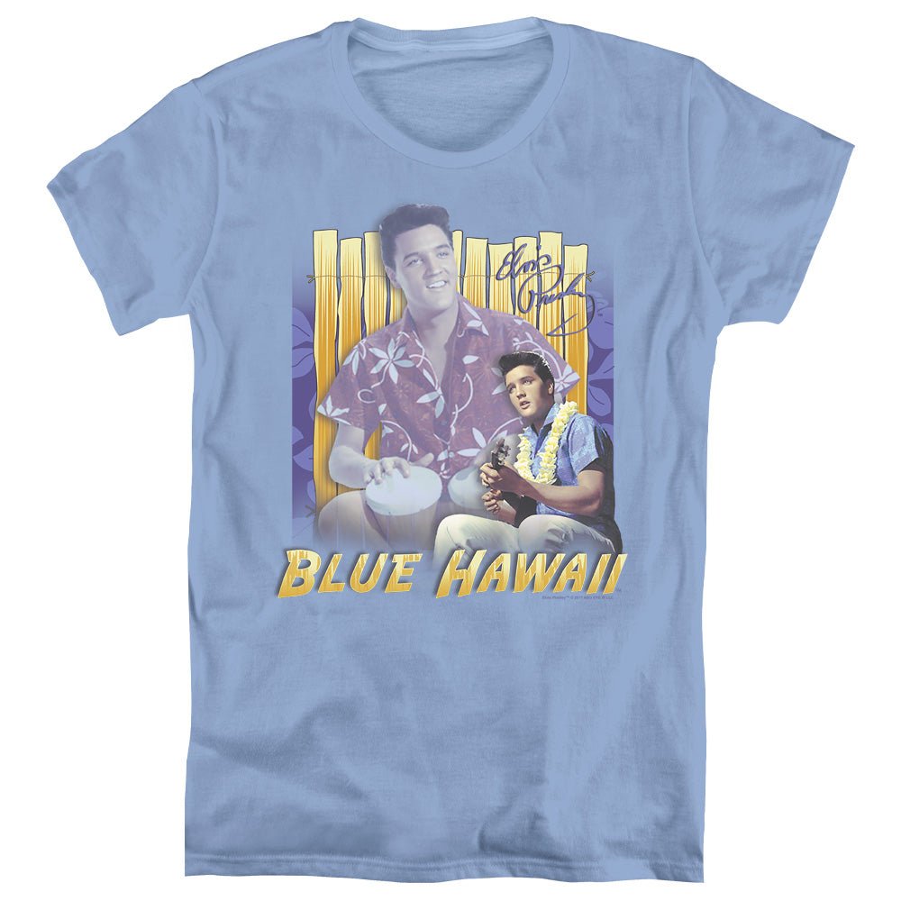Elvis Presley Blue Hawaii Womens T Shirt Carolina Blue Officially Licensed - POPvault
