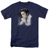 Elvis Presley Blue Profile Mens T Shirt Navy Blue Officially Licensed - POPvault