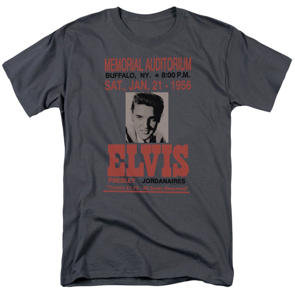 Elvis Presley Buffalo 1956 Mens T Shirt Charcoal Officially Licensed - POPvault