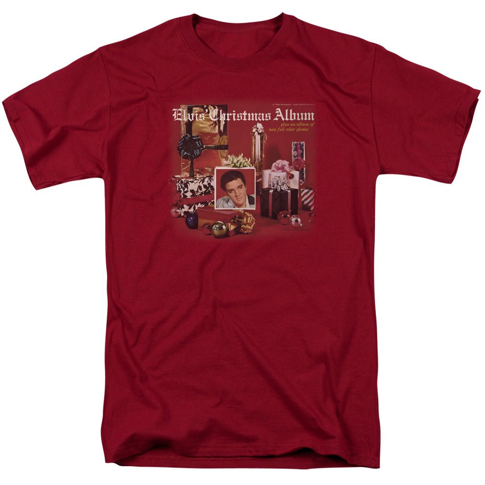 Elvis Presley Christmas Album Mens T Shirt Cardinal Officially Licensed - POPvault