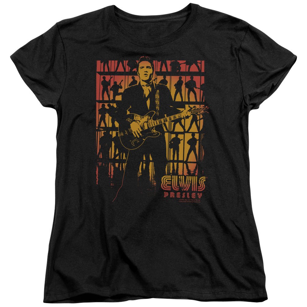 Elvis Presley Comeback Spotlight Womens T Shirt Black Officially Licensed - POPvault