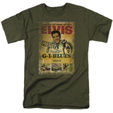 Elvis Presley Gi Blues Poster Mens T Shirt Military Green Officially Licensed - POPvault