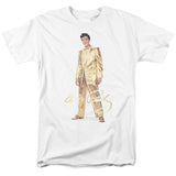 Elvis Presley Gold Lame Suit Mens T Shirt White Officially Licensed - POPvault