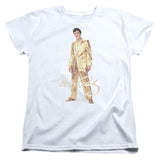 Elvis Presley Gold Lame Suit Womens T Shirt White Officially Licensed - POPvault