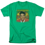 Elvis Presley Gold Records Mens T Shirt Kelly Green Officially Licensed - POPvault