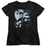 Elvis Presley HillBilly Cat Womens T Shirt Black - POPvault