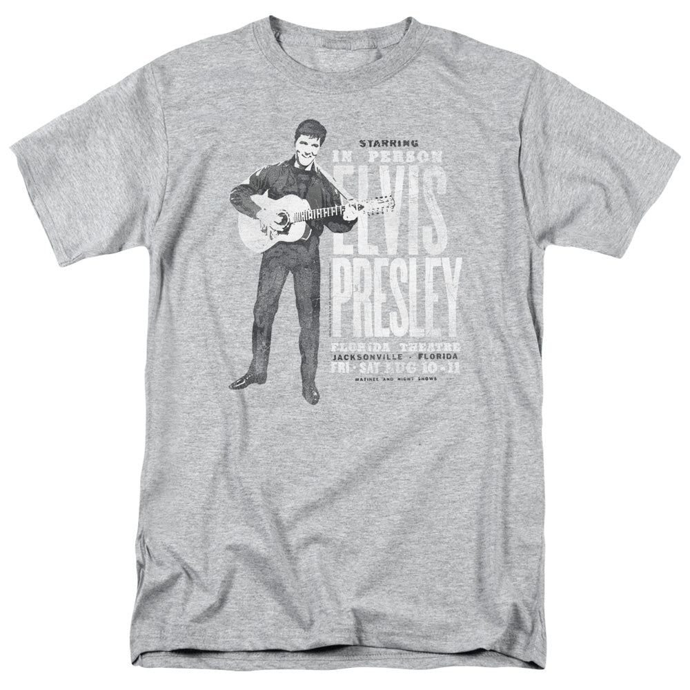 Elvis Presley In Person Mens T Shirt Athletic Heather Officially Licensed - POPvault