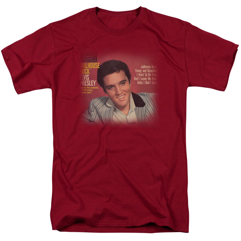 Elvis Presley Jailhouse Rock 45 Mens T Shirt Cardinal Officially Licensed - POPvault