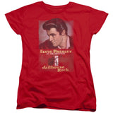 Elvis Presley Jailhouse Rock Poster Womens T Shirt Red Officially Licensed - POPvault