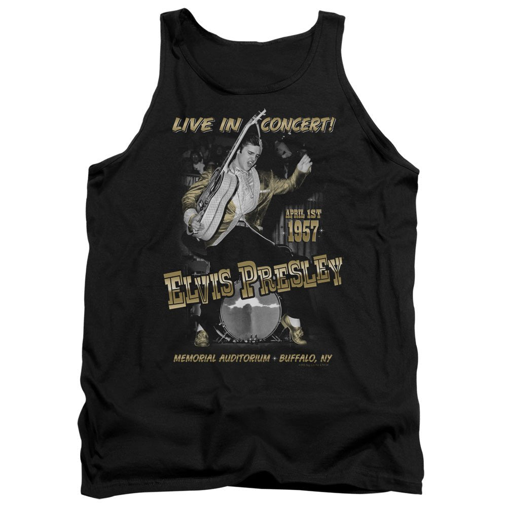 Elvis Presley Live In Buffalo Mens Tank Top Shirt Black Officially Licensed - POPvault