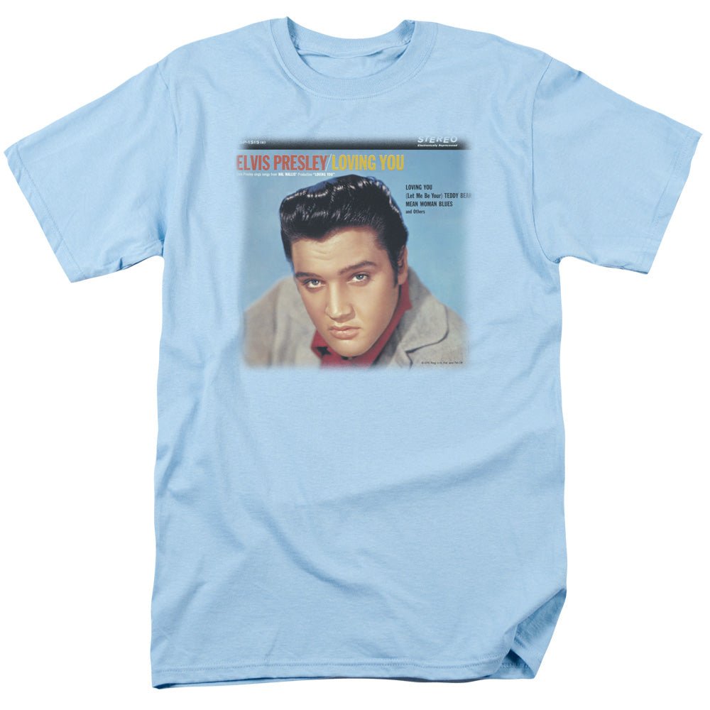Elvis Presley Loving You Soundtrack Mens T Shirt Carolina Blue Officially Licensed - POPvault