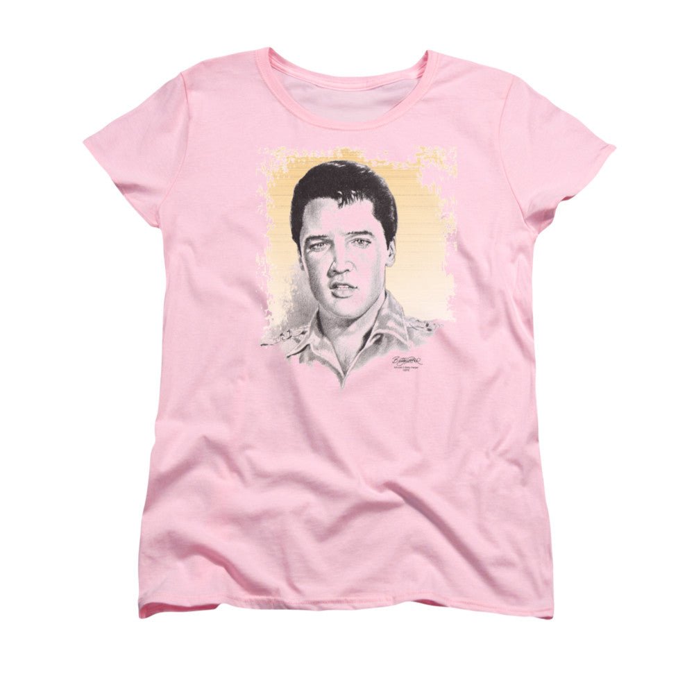 Elvis Presley Matinee Idol Womens T Shirt Pink Officially Licensed - POPvault