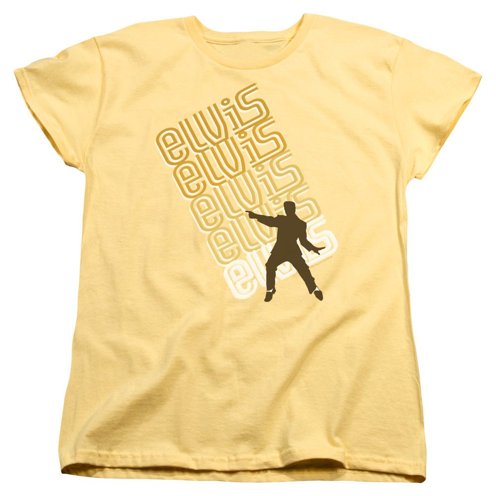 Elvis Presley Pointing Womens T Shirt Yellow Officially Licensed - POPvault