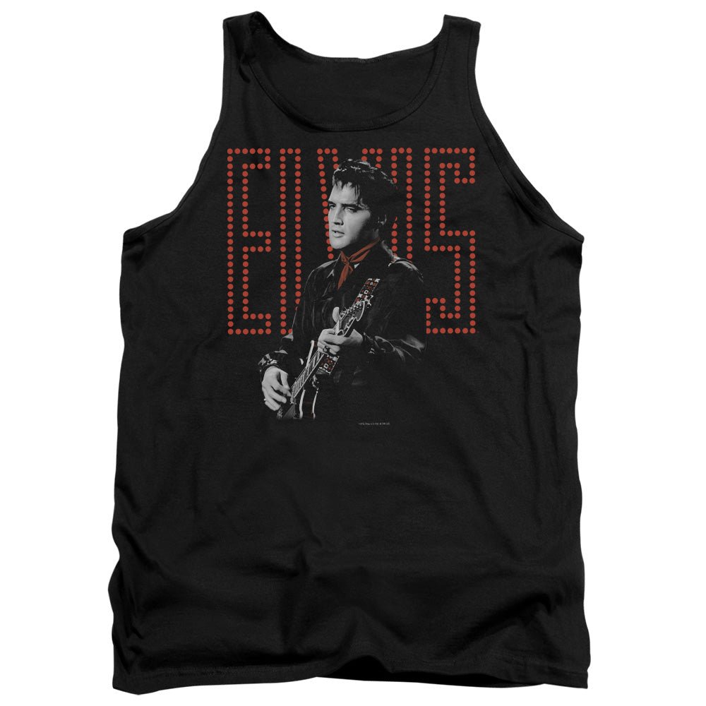 Elvis Presley Red Guitarman Mens Tank Top Shirt Black Officially Licensed - POPvault