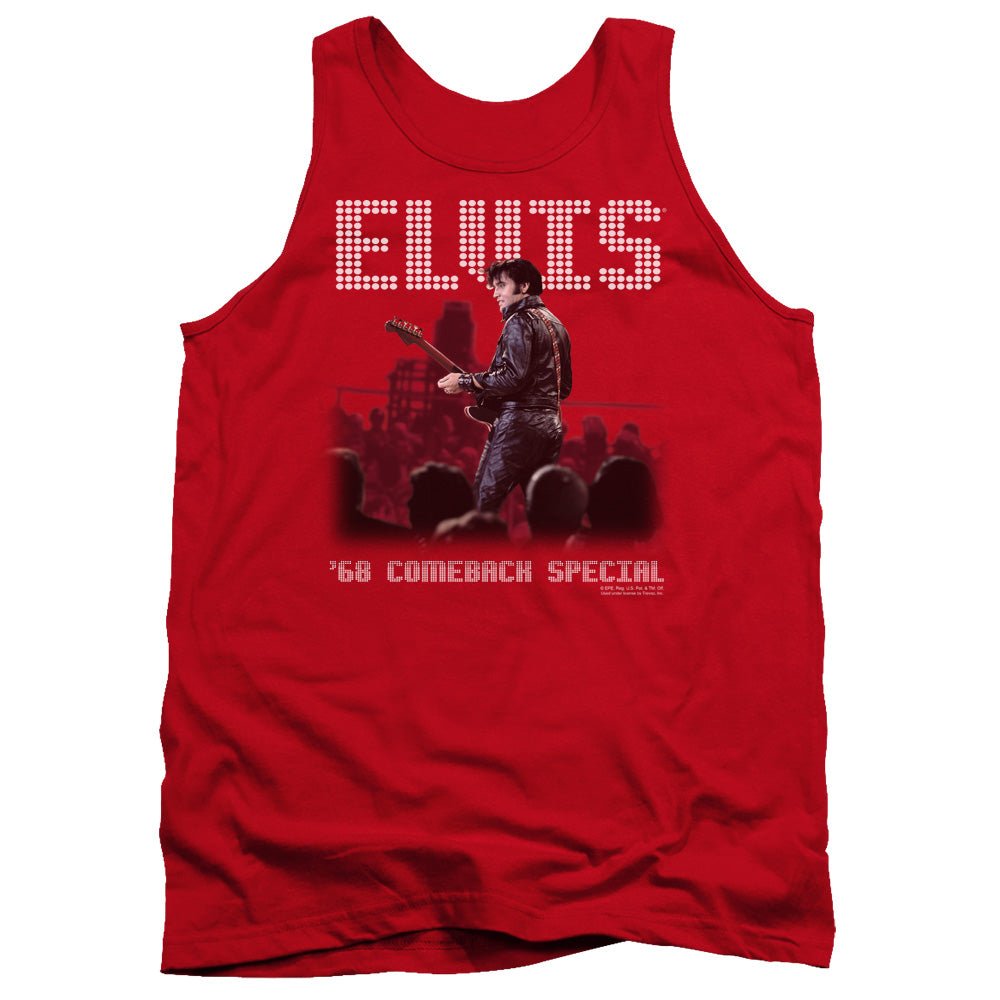 Elvis Presley Return Of The King Mens Tank Top Shirt Red Officially Licensed - POPvault