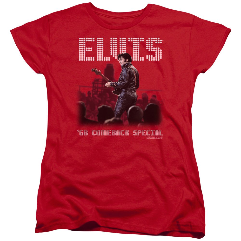 Elvis Presley Return of the King Womens T Shirt Red Officially Licensed - POPvault